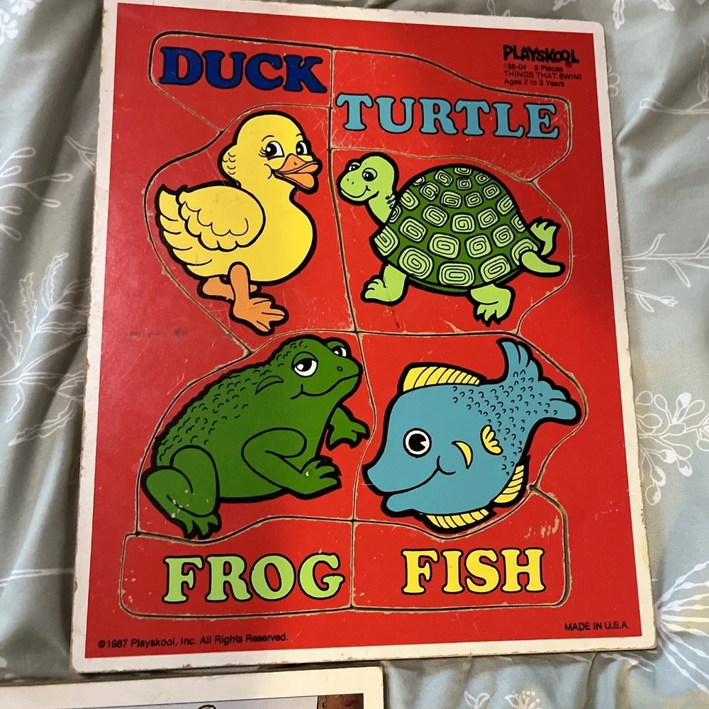 Playskool Board  Puzzles  Lot Of 3 , 1987, 1997‎ , Things That Swim , Arthur